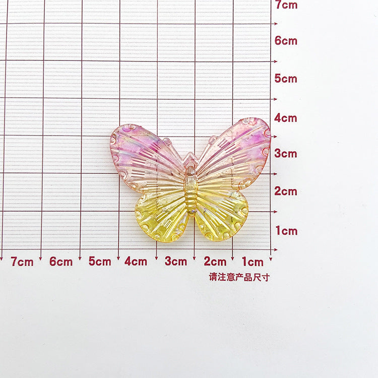 Wholesale AB Plating Butterfly Resin Cream Glue Phone Case Accessories